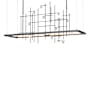 Hubbardton Forge Four Seasons 54" Wide Linear Pendant Black / Bubble