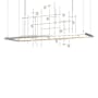 Hubbardton Forge Four Seasons 54" Wide Linear Pendant Vintage Platinum / Bubble