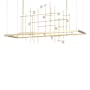 Hubbardton Forge Four Seasons 54" Wide Linear Pendant Soft Gold / Bubble