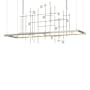 Hubbardton Forge Four Seasons 54" Wide Linear Pendant Sterling / Clear