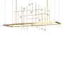 Hubbardton Forge Four Seasons 54" Wide Linear Pendant Modern Brass / Clear