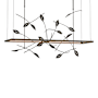 Hubbardton Forge Four Seasons 53" Wide LED Linear Pendant Dark Smoke