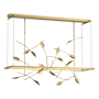 Hubbardton Forge Four Seasons 53" Wide LED Linear Pendant Modern Brass