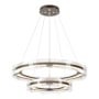 Hubbardton Forge Solstice 37" Wide Multi Light Pendant Bronze / Clear