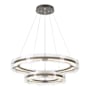 Hubbardton Forge Solstice 37" Wide Multi Light Pendant Dark Smoke / Clear