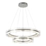 Hubbardton Forge Solstice 37" Wide Multi Light Pendant Vintage Platinum / Clear