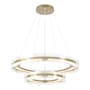 Hubbardton Forge Solstice 37" Wide Multi Light Pendant Modern Brass / Clear