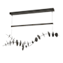 Hubbardton Forge Lily 41" Wide LED Linear Chandelier Natural Iron / Aqualite / Aqualite