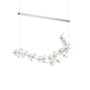 Hubbardton Forge Lily 41" Wide LED Linear Chandelier Vintage Platinum / Aqualite / Aqualite