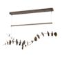 Hubbardton Forge Lily 41" Wide LED Linear Chandelier Bronze / Dark Smoke