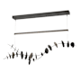 Hubbardton Forge Lily 41" Wide LED Linear Chandelier Black / Dark Smoke