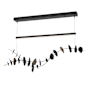 Hubbardton Forge Lily 41" Wide LED Linear Chandelier Black / Bronze