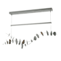 Hubbardton Forge Lily 41" Wide LED Linear Chandelier Vintage Platinum / Bronze