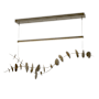 Hubbardton Forge Lily 41" Wide LED Linear Chandelier Soft Gold / Bronze