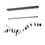 Hubbardton Forge Lily 41" Wide LED Linear Chandelier Bronze / Black