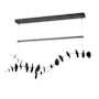 Hubbardton Forge Lily 41" Wide LED Linear Chandelier Black / Black