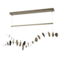 Hubbardton Forge Lily 41" Wide LED Linear Chandelier Soft Gold / Black
