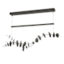 Hubbardton Forge Lily 41" Wide LED Linear Chandelier Natural Iron / Natural Iron