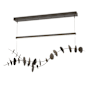 Hubbardton Forge Lily 41" Wide LED Linear Chandelier Dark Smoke / Black