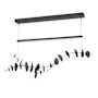 Hubbardton Forge Lily 41" Wide LED Linear Chandelier Natural Iron / Black
