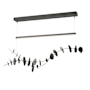Hubbardton Forge Lily 41" Wide LED Linear Chandelier Black / Vintage Platinum