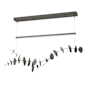 Hubbardton Forge Lily 41" Wide LED Linear Chandelier Natural Iron / Vintage Platinum