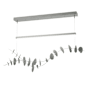 Hubbardton Forge Lily 41" Wide LED Linear Chandelier Vintage Platinum / Vintage Platinum
