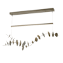 Hubbardton Forge Lily 41" Wide LED Linear Chandelier Soft Gold / Vintage Platinum