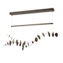Hubbardton Forge Lily 41" Wide LED Linear Chandelier Bronze / Soft Gold