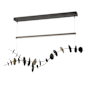 Hubbardton Forge Lily 41" Wide LED Linear Chandelier Black / Soft Gold