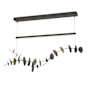 Hubbardton Forge Lily 41" Wide LED Linear Chandelier Natural Iron / Soft Gold
