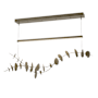 Hubbardton Forge Lily 41" Wide LED Linear Chandelier Soft Gold / Soft Gold