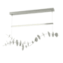 Hubbardton Forge Lily 41" Wide LED Linear Chandelier Sterling / Aqualite / Aqualite
