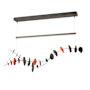 Hubbardton Forge Lily 41" Wide LED Linear Chandelier Oil Rubbed Bronze / Satin Red