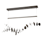 Hubbardton Forge Lily 41" Wide LED Linear Chandelier Oil Rubbed Bronze / Aqualite / Aqualite