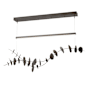Hubbardton Forge Lily 41" Wide LED Linear Chandelier Oil Rubbed Bronze / Natural Iron