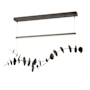 Hubbardton Forge Lily 41" Wide LED Linear Chandelier Oil Rubbed Bronze / Black