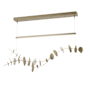 Hubbardton Forge Lily 41" Wide LED Linear Chandelier Modern Brass / Aqualite / Aqualite
