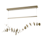 Hubbardton Forge Lily 41" Wide LED Linear Chandelier Modern Brass / Soft Gold