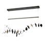 Hubbardton Forge Lily 41" Wide LED Linear Chandelier Black / Modern Brass
