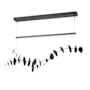 Hubbardton Forge Lily 41" Wide LED Linear Chandelier Black / Oil Rubbed Bronze