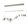 Hubbardton Forge Lily 41" Wide LED Linear Chandelier Vintage Platinum / Oil Rubbed Bronze