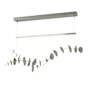 Hubbardton Forge Lily 41" Wide LED Linear Chandelier Sterling / Sterling