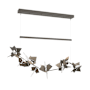 Hubbardton Forge Belladonna 50" Wide LED Crystal Linear Pendant Dark Smoke / Bronze