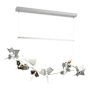 Hubbardton Forge Belladonna 50" Wide LED Crystal Linear Pendant Vintage Platinum / Bronze