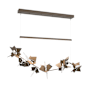Hubbardton Forge Belladonna 50" Wide LED Crystal Linear Pendant Bronze / Dark Smoke