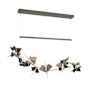 Hubbardton Forge Belladonna 50" Wide LED Crystal Linear Pendant Dark Smoke / Dark Smoke