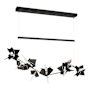 Hubbardton Forge Belladonna 50" Wide LED Crystal Linear Pendant Black / Dark Smoke