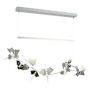 Hubbardton Forge Belladonna 50" Wide LED Crystal Linear Pendant Vintage Platinum / Dark Smoke