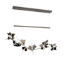 Hubbardton Forge Belladonna 50" Wide LED Crystal Linear Pendant Dark Smoke / Black